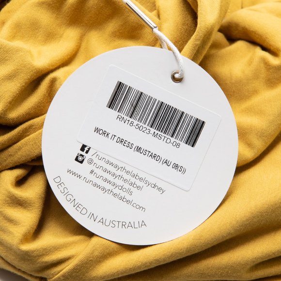 Runaway The Label Work It Mini Dress One Shoulder Sexy Mustard Yellow Size 4 New - Picture 3 of 7